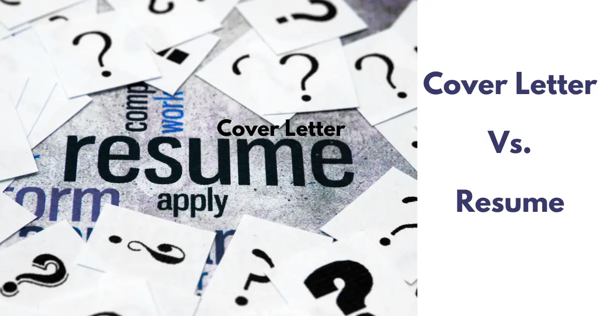 Cover Letter vs. Resume
