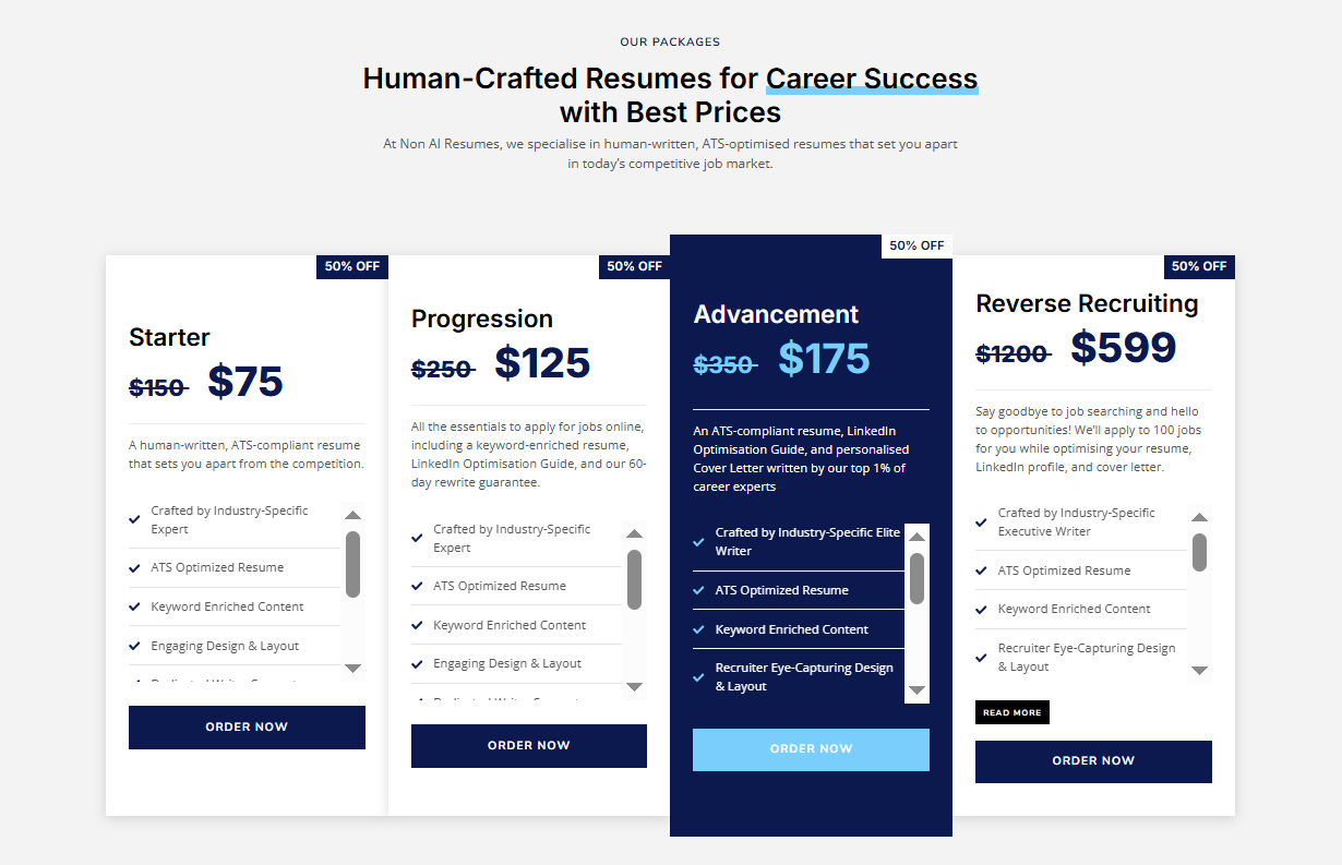 Non AI Price Plan