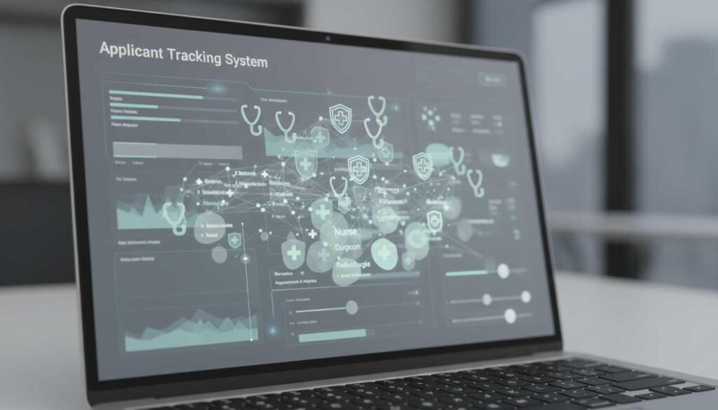 ATS system filtering healthcare resumes based on keywords, certifications, and job titles