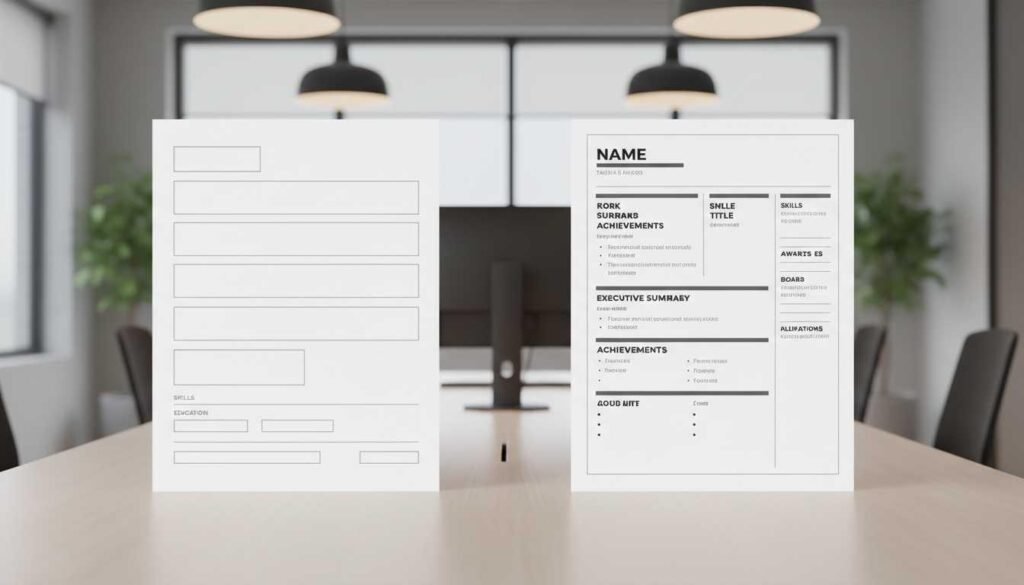 Comparison of individual contributor resume versus manager-level leadership resume structure