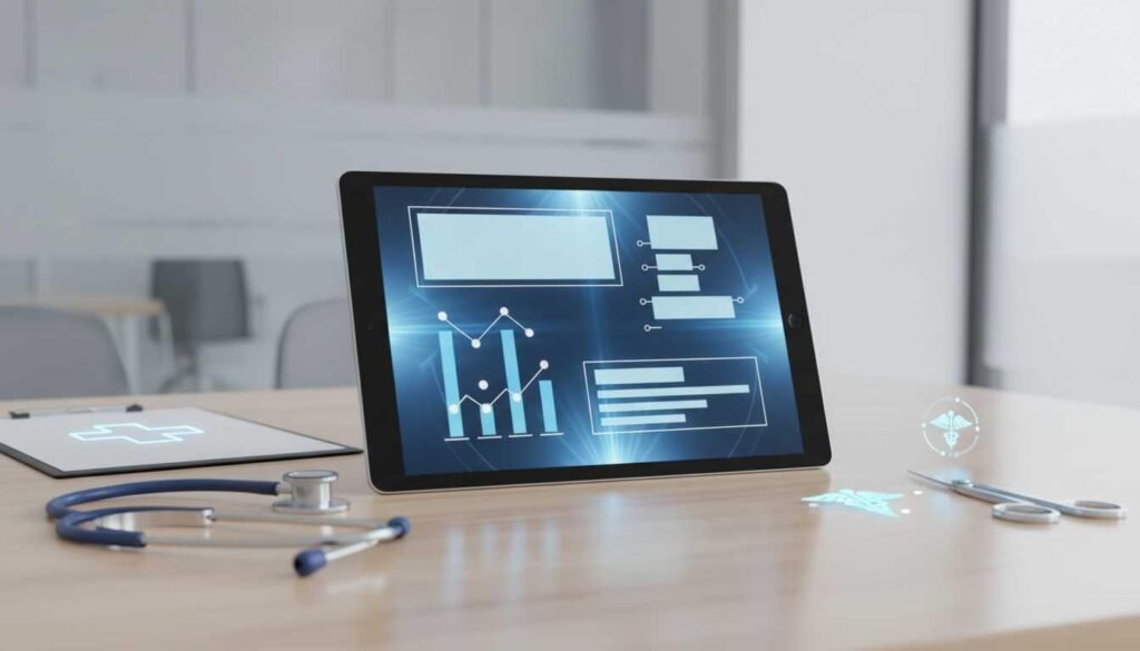 Well-structured ATS optimized resume design with healthcare career performance visualization