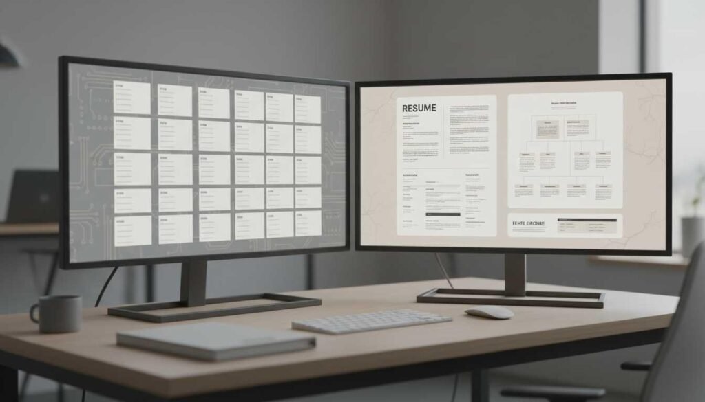 Comparison between AI-generated resumes and human-crafted strategic resumes