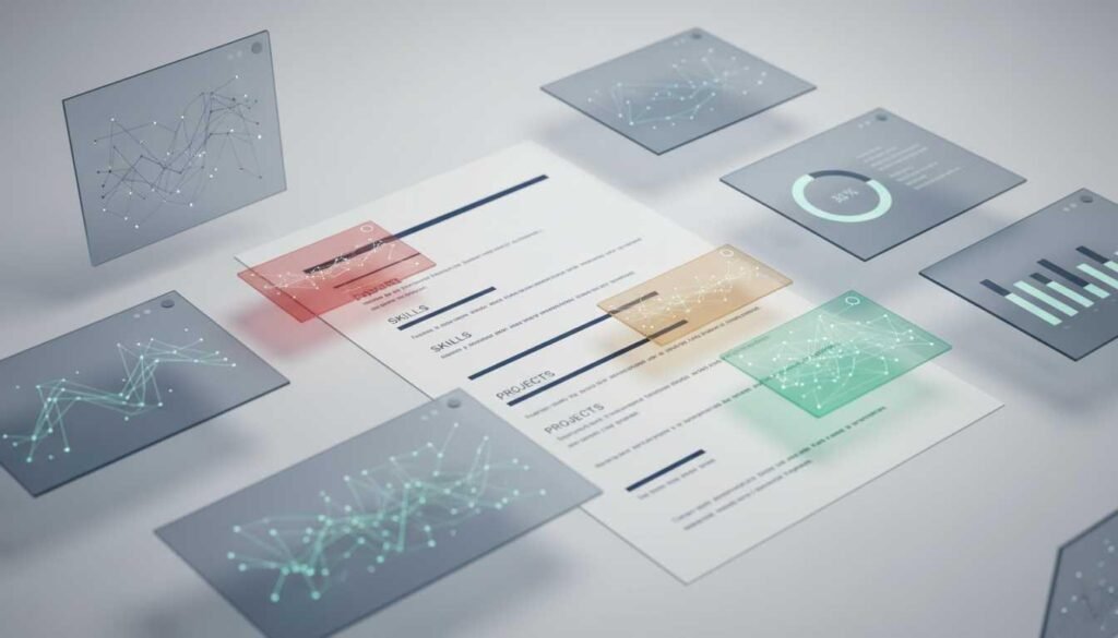 ATS scanning tools analyzing resume compatibility and keyword match score