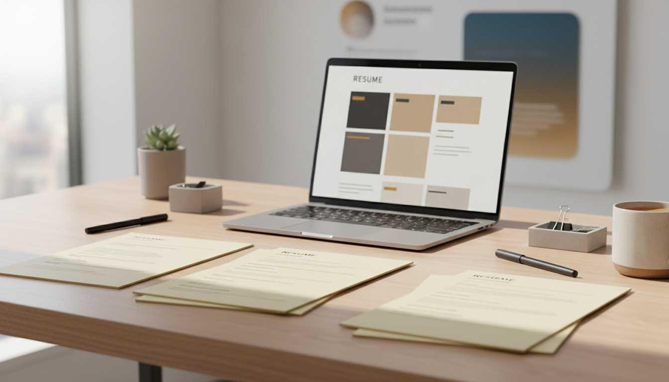 ATS-friendly resume writing service workspace with modern resume review setup