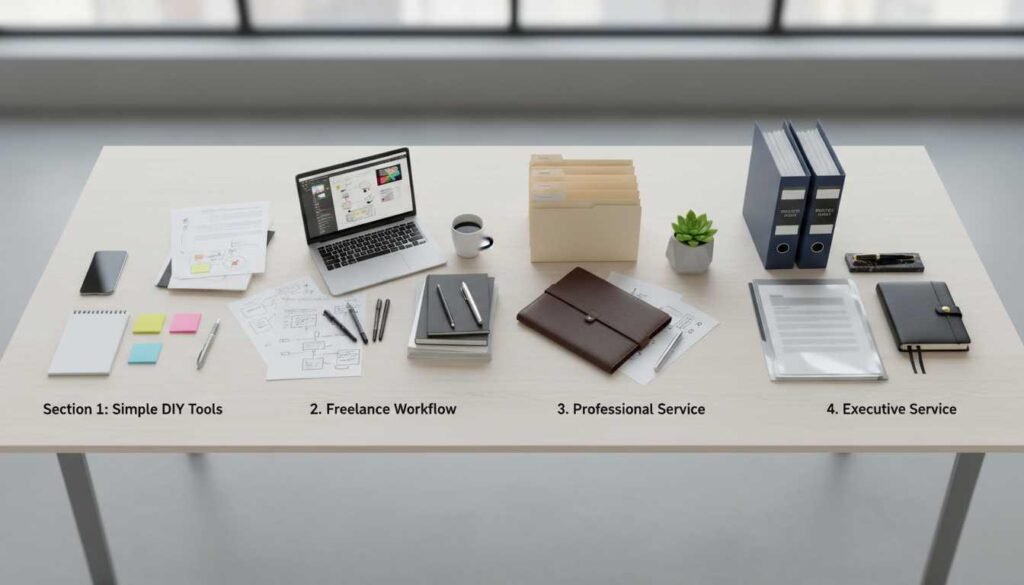 Visual comparison of resume service turnaround times from DIY to executive-level services