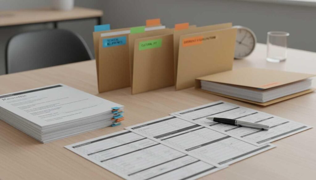 Federal recruiters evaluating structured resumes based on eligibility and detailed experience