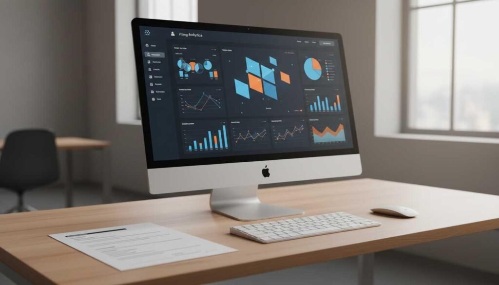 Modern ATS-friendly resume review system in professional office setup