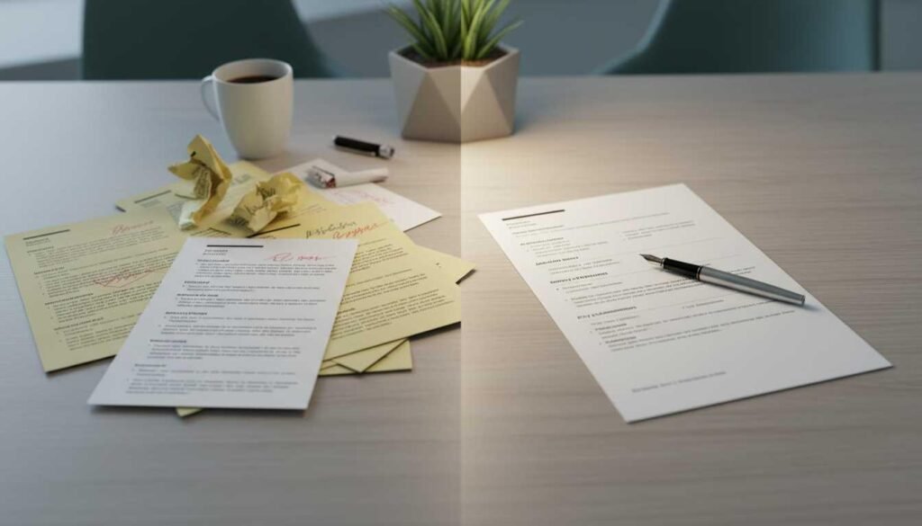 Common mistakes in resumes after promoted to manager showing lack of leadership positioning