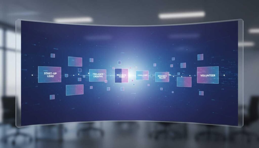Disconnected career timeline showing lack of clear professional story in resume