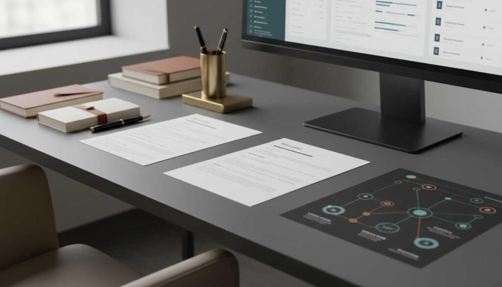 Premium resume strategy workspace focused on ATS optimization and hiring outcomes