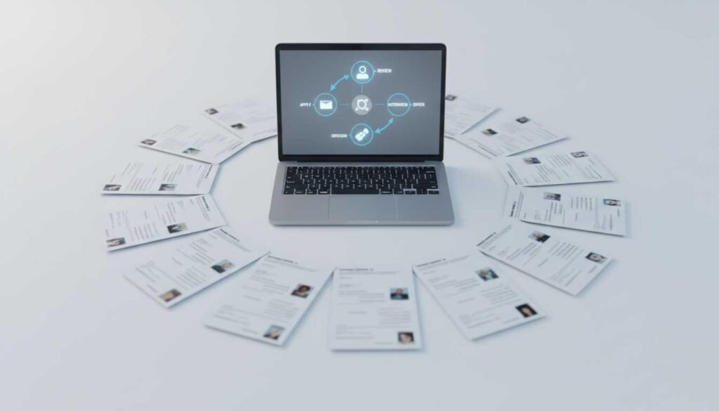 Job application loop showing repeated resume submissions without responses