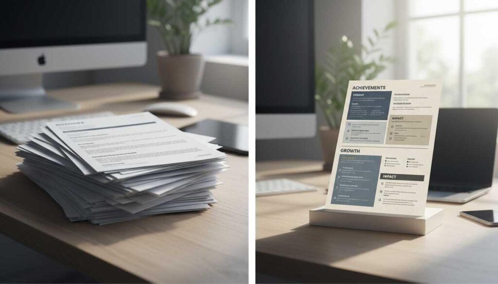 Resume transformation showing improved interview outcomes after professional rewriting