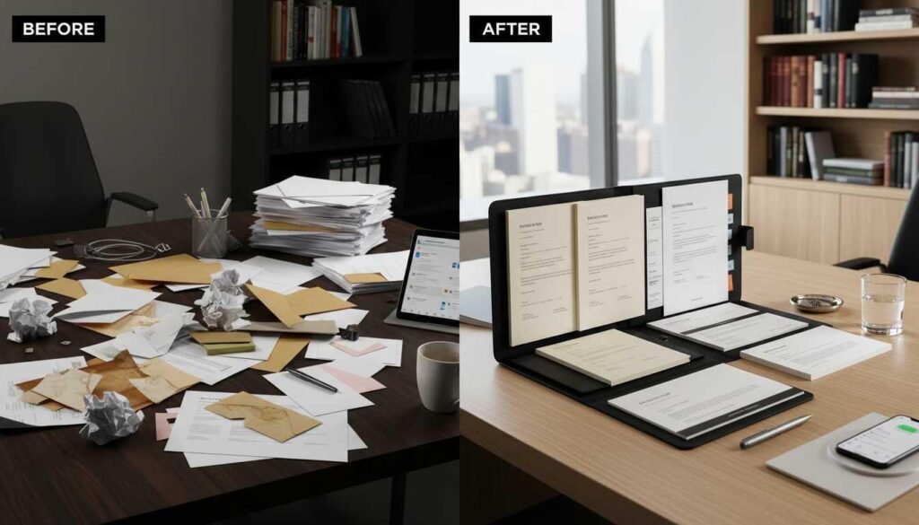 Resume transformation showing improved professional presentation
