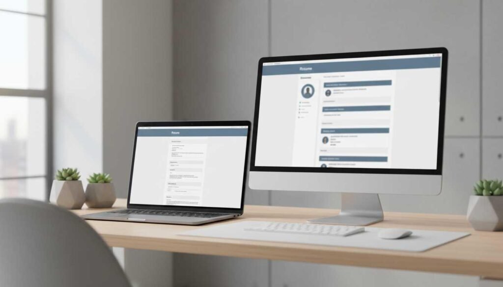 Resume and LinkedIn profile alignment concept showing consistent professional branding for recruiters