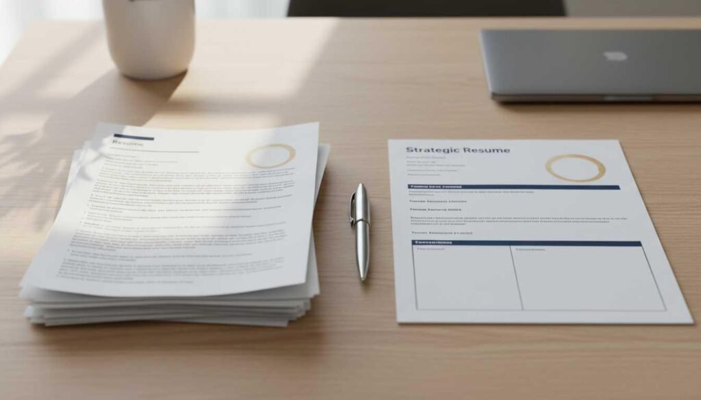 Resume transformation showing improvement for career change success