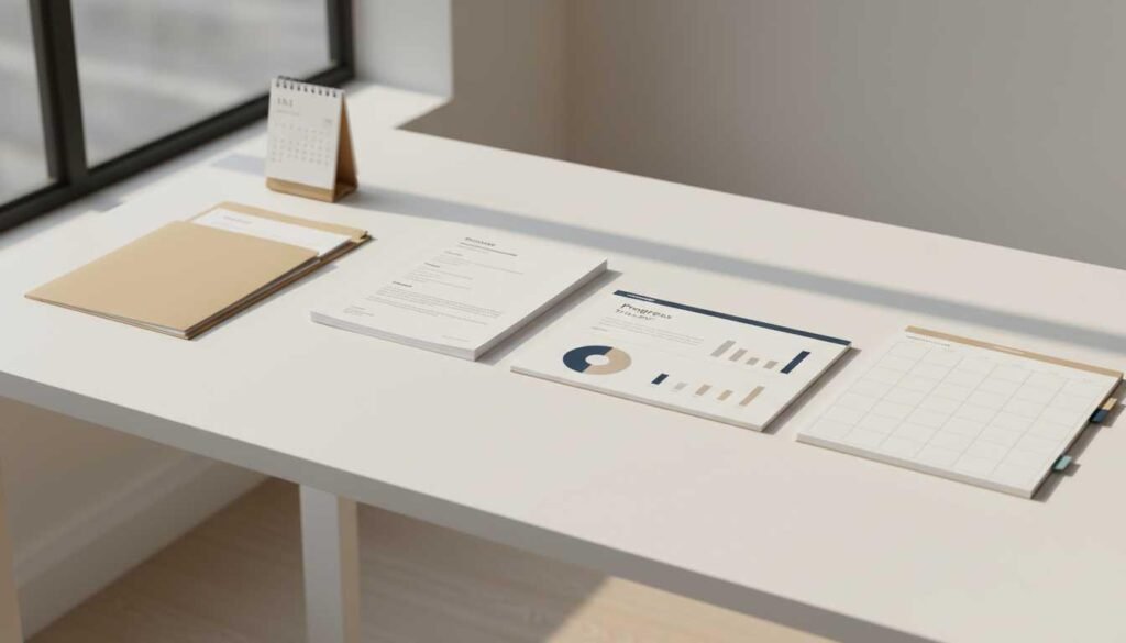 Weekly job application planning system with resumes and application tracking setup