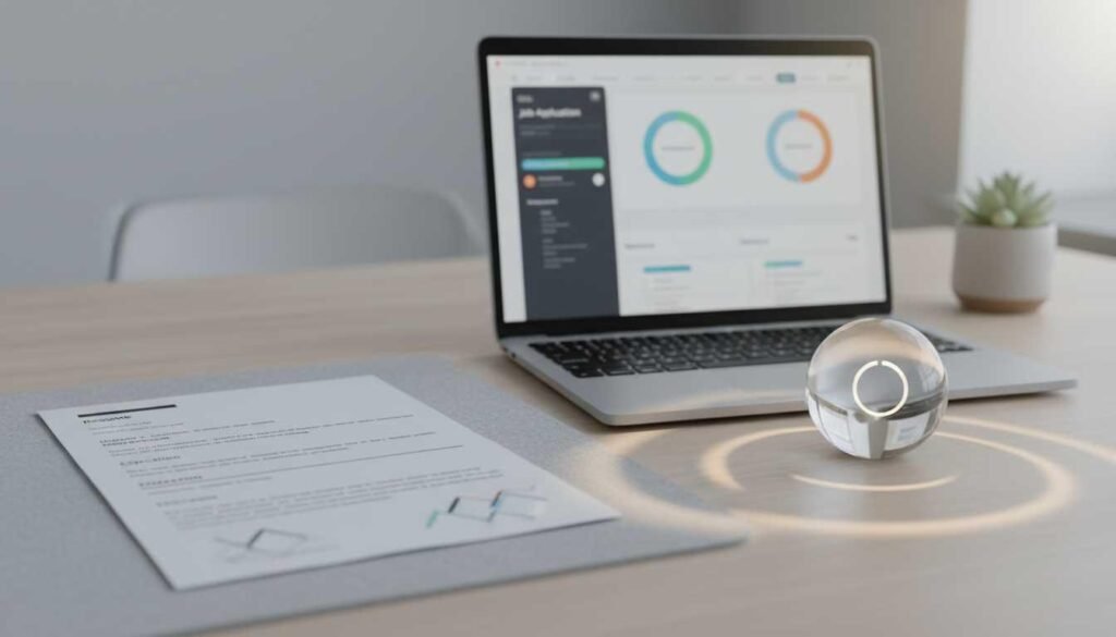 Job application silence concept showing resumes not getting interview responses